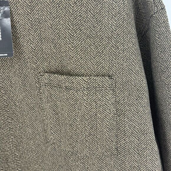 Express Relaxed Herringbone Long Sleeve Pocket T-Shirt in Chai Size Large NWT - Picture 2 of 5